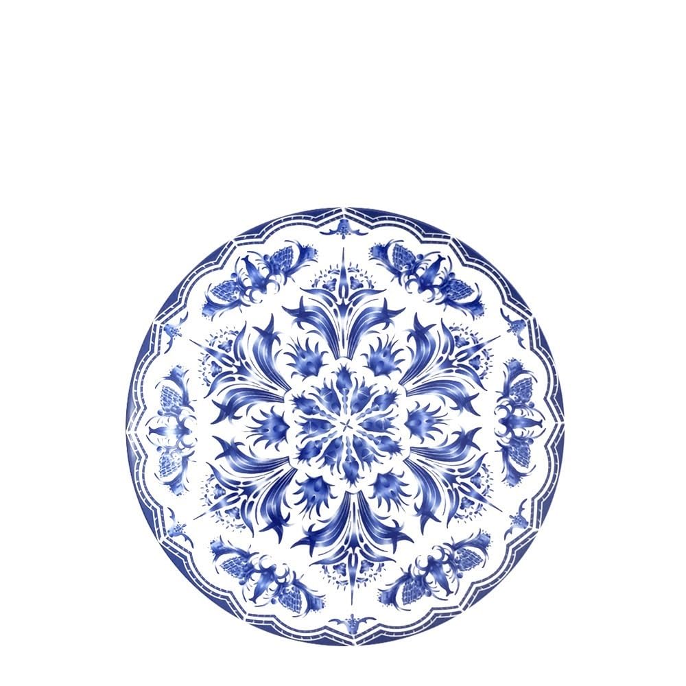 Talerze do makaronu, gliniane talerze deserowe zastawa stołowa chiński talerz obiadowy kreatywna restauracja niebieska lilia zestaw zastawy stołowej cienka porcelana kostna okrągły talerz obiadowy