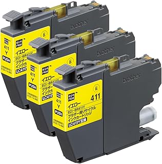エコリカ LC411Y リサイクルインクカートリッジ イエロー ECI-BR411Y 3個セット