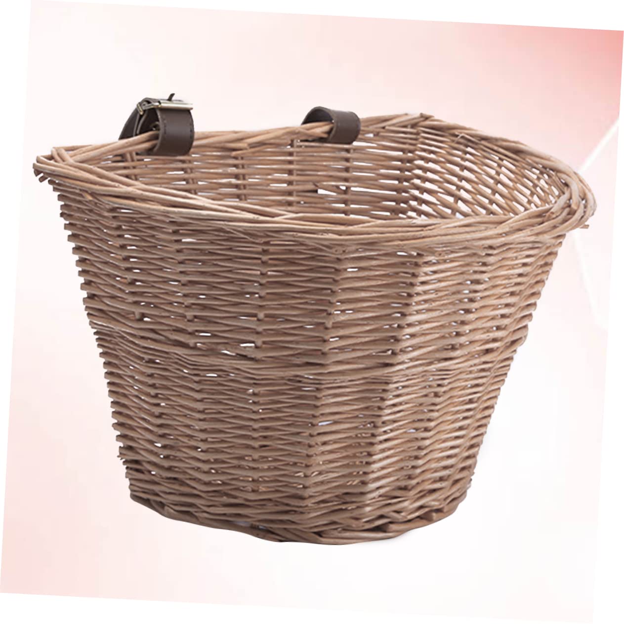Cestino in Vimini per Bici Anteriore per Ragazzo Ragazza Cestino in Rattan Naturale D Forma Contenitore per Alimenti