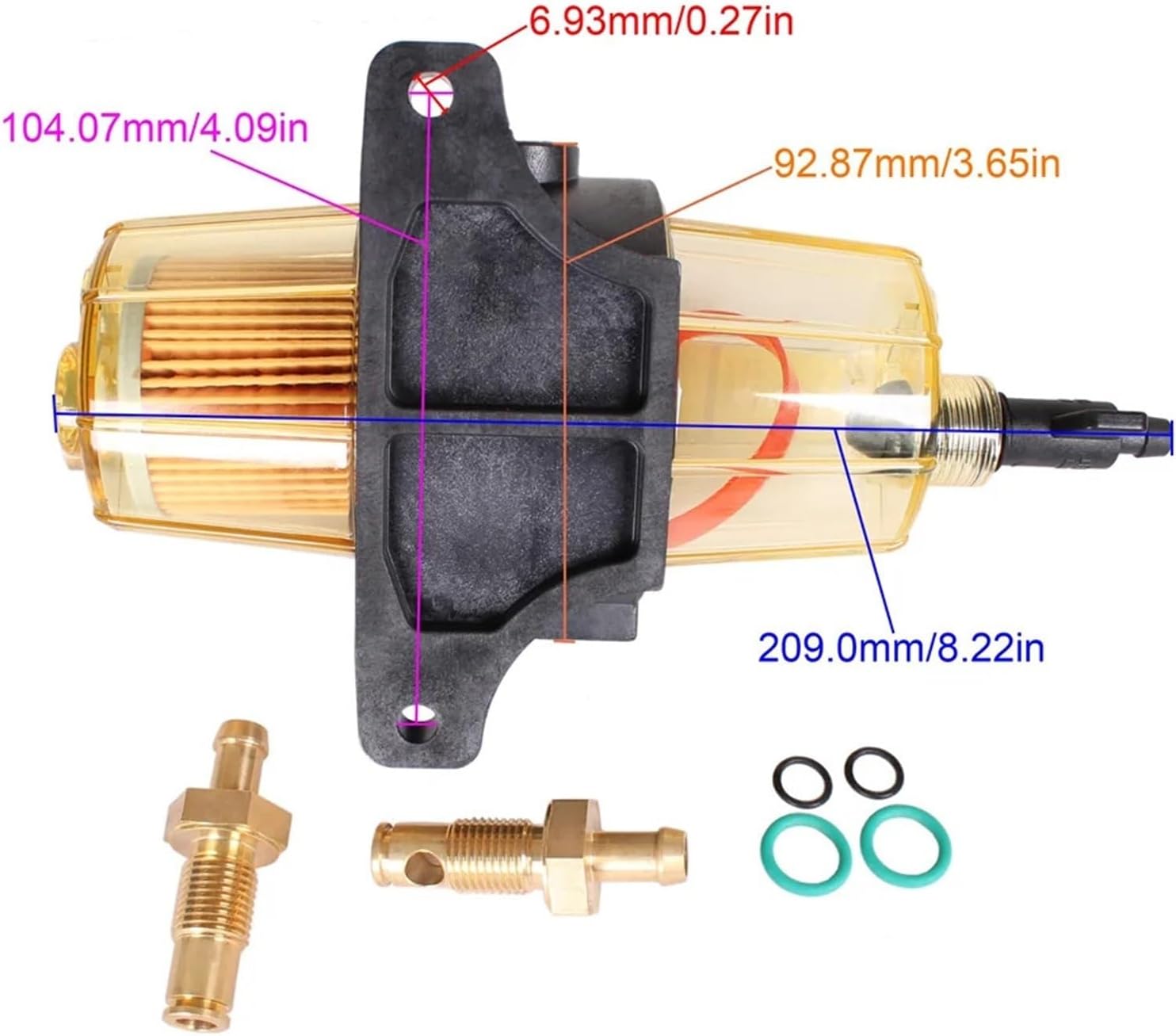 1pcs UF-10K Fuel Filter Element Water Separator Assembly Elements UF10K Outboard Motor Boat Engine