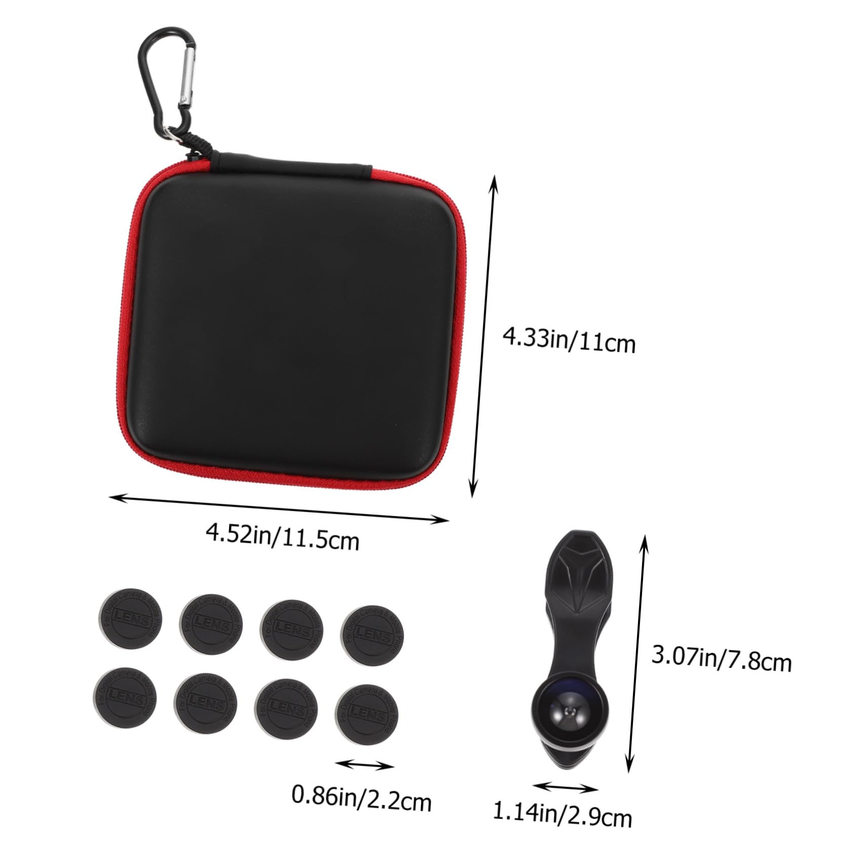 Gatuida Kit de Lentes Móviles con Clip Gran y Macro Efecto Especial Carcasa de Aleación de Aluminio Portátil y Fácil de Usar para Smartphones