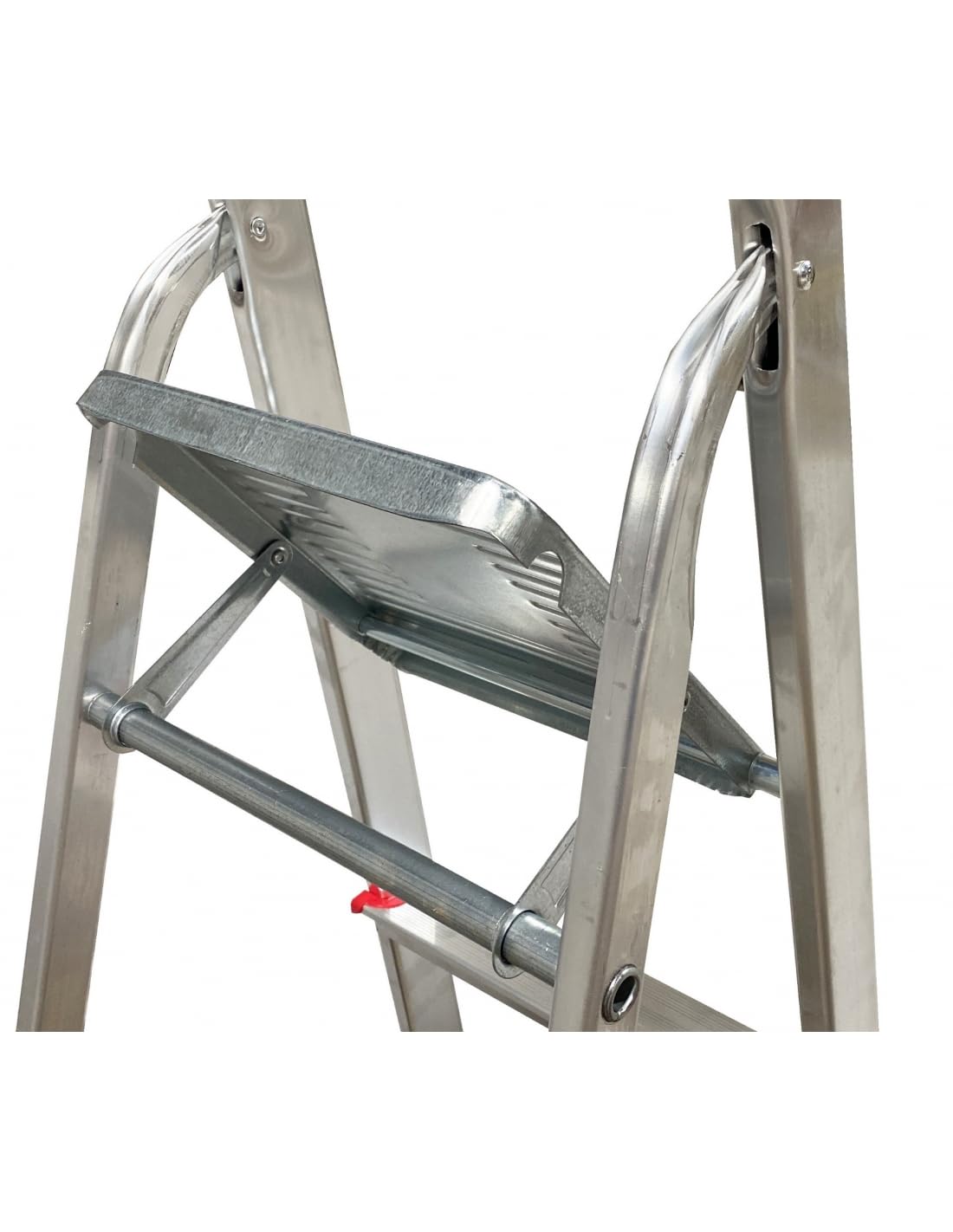 Escalera de Tijera Plegable, Escalera de Aluminio, Multiusos, Antideslizante, Ligera y Resistente, Escalera Doméstica, Fácil Transporte (4 peldaños)