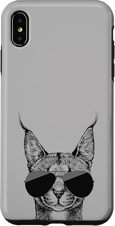 iPhone XS Max Caracal Wild Cat with Sunglasses Case