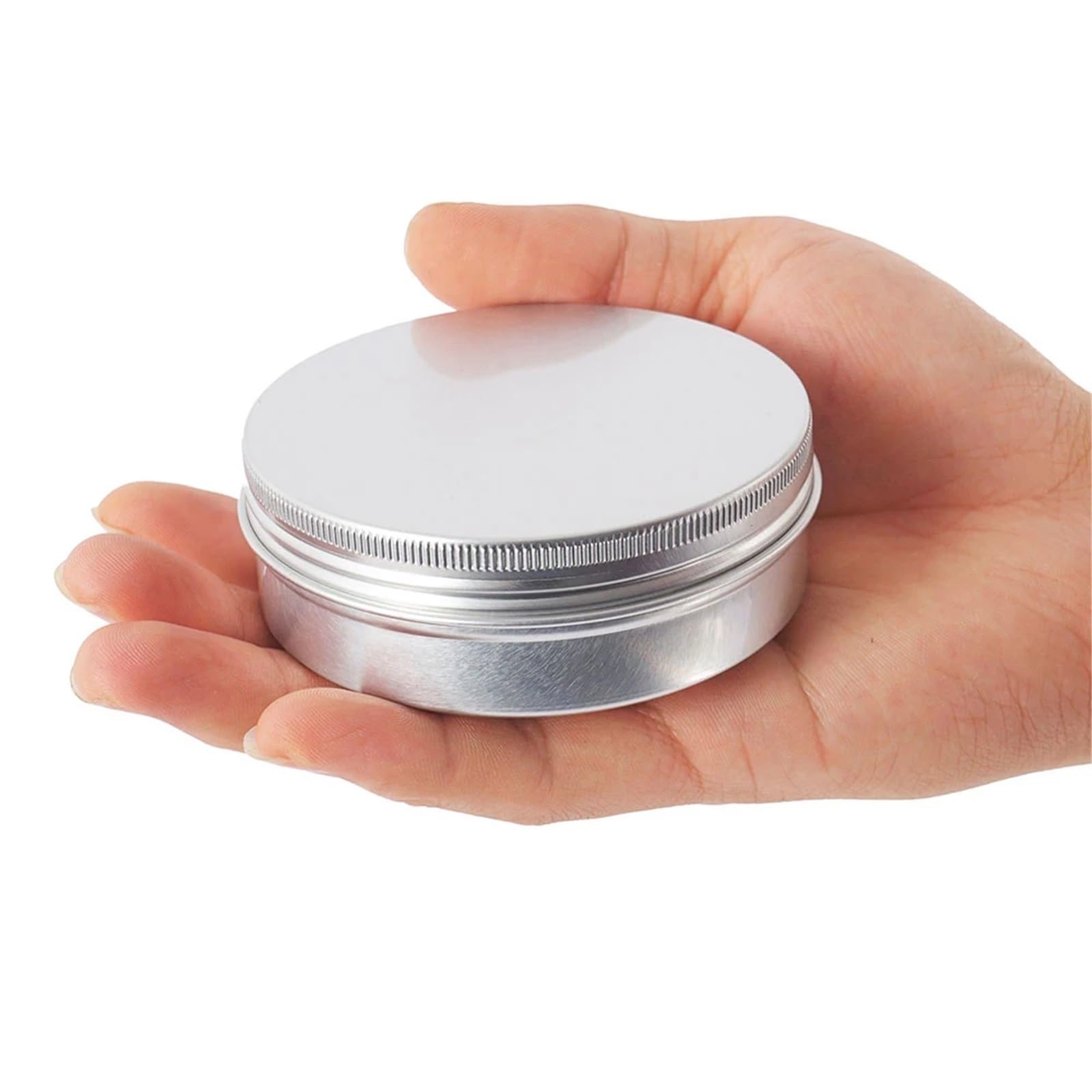 Lot de 20 petites boîtes vides avec couvercles en aluminium de 150 ml pour maquillage, crème, baume à lèvres, brillant