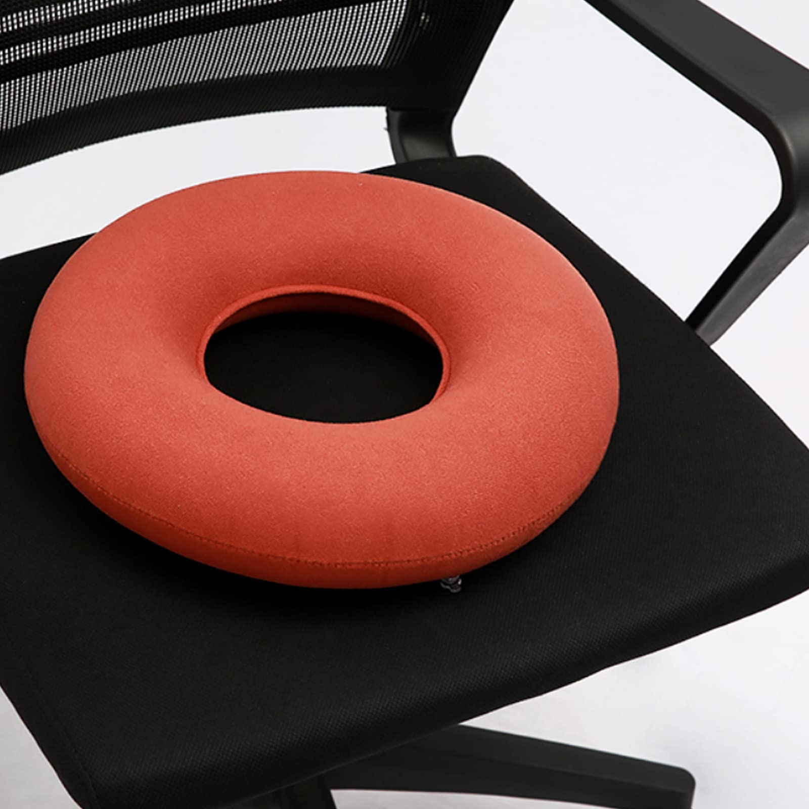 NEFSO Donut-Kissen, aufblasbares Donut-Kissen für Steißbeinschmerzen, Hämorrhoiden-Sitzkissen, Anti-Dekubitus-Kissen für ältere Patienten in der Schwangerschaft,Orange (Orange)
