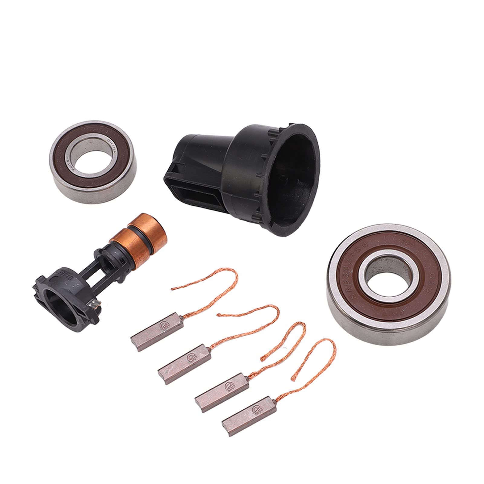 Akozon Kit di Riparazione Dell'alternatore Spazzole Ad Anello di Scorrimento Cuscinetti di Ricambio 230090 Sostituzione per 0124515010 0124525139