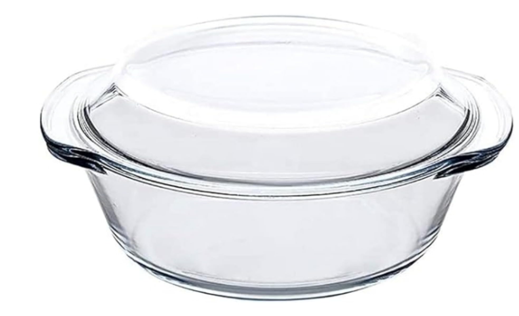 Amazon | パイレックス キャセロール 蓋付き、ガラス丸型キャセロール