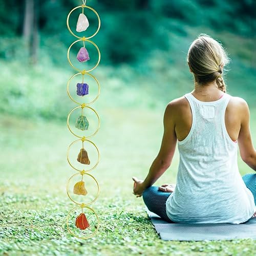 Miniatura 11 de Anjiucc Árbol de la vida de cristal curativo de 7 chakras para colgar en la pared, decoración de interiores, decoración de ventanas, meditación