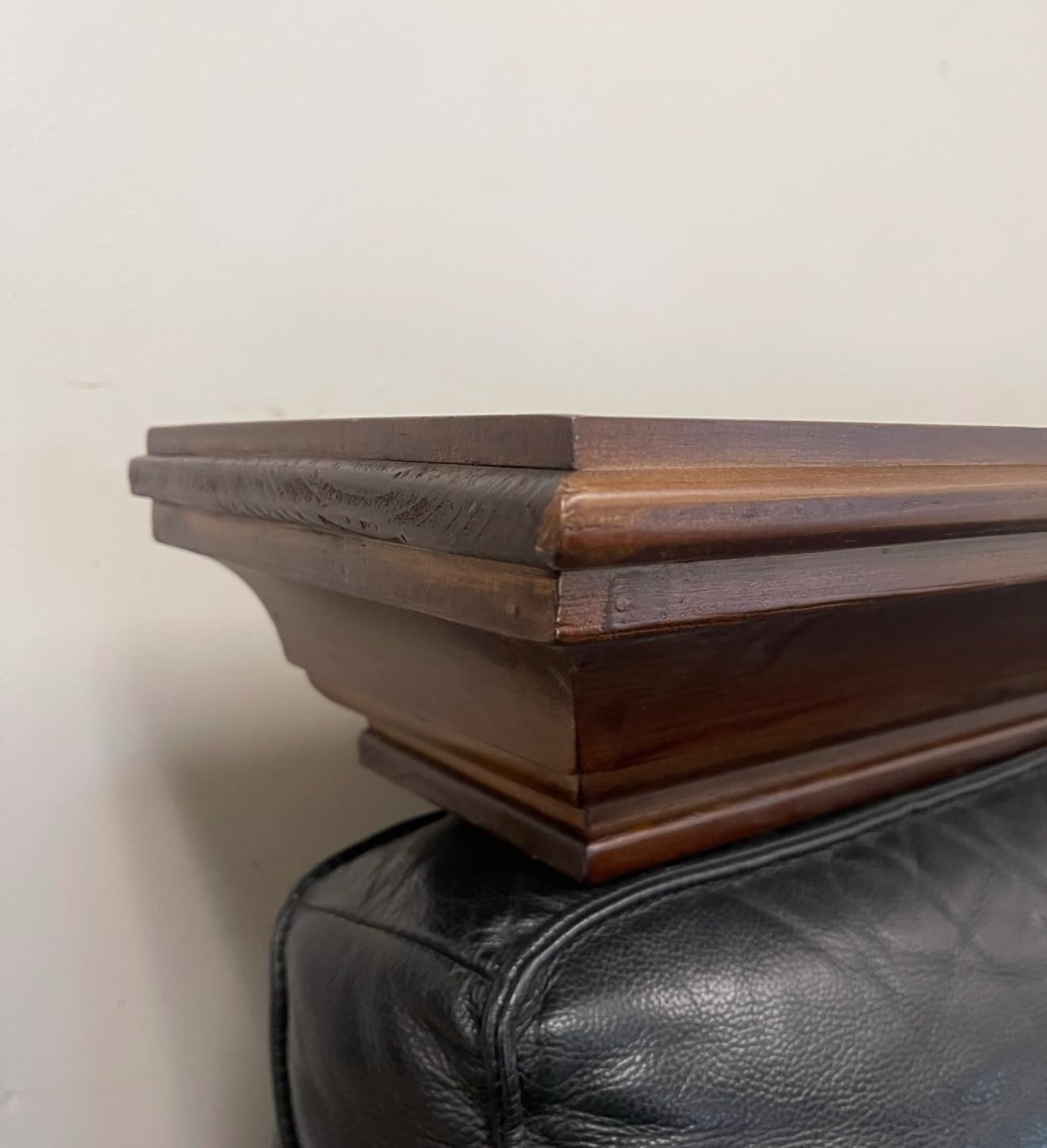 48" 60" Rustic Wood Fireplace Mantel - Floating Shelf, Modern Style/European Traditional Style (48” Traditional Style)