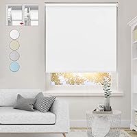 Vista 1 de Persianas enrollables para ventanas opacas sin taladro, persianas enrollables con cable, cortadas al cliente, sin herramientas, instalación