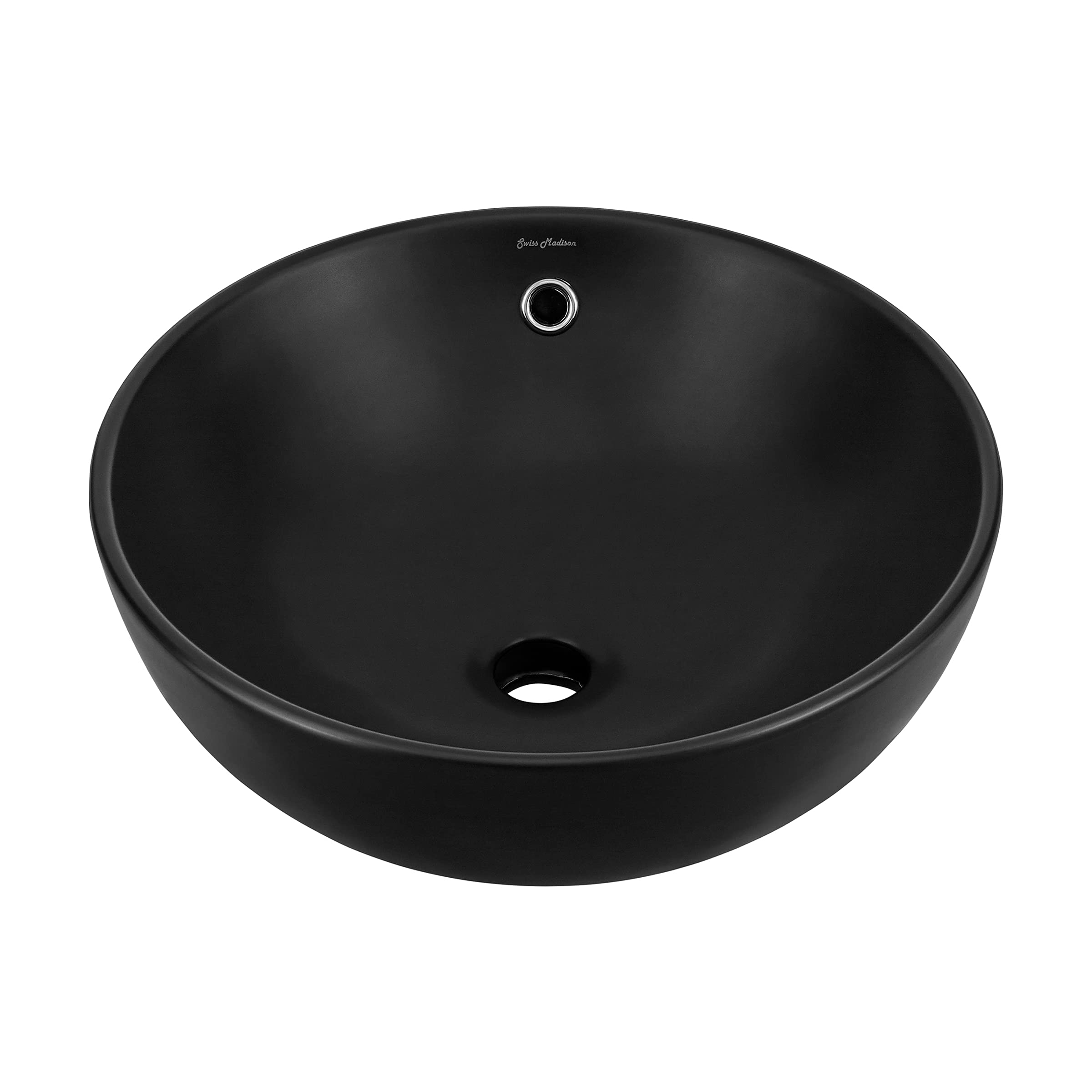 Swiss Madison Well Made Forever SM-VS212MB, Sublime Round Vessel Sink in Matte Black