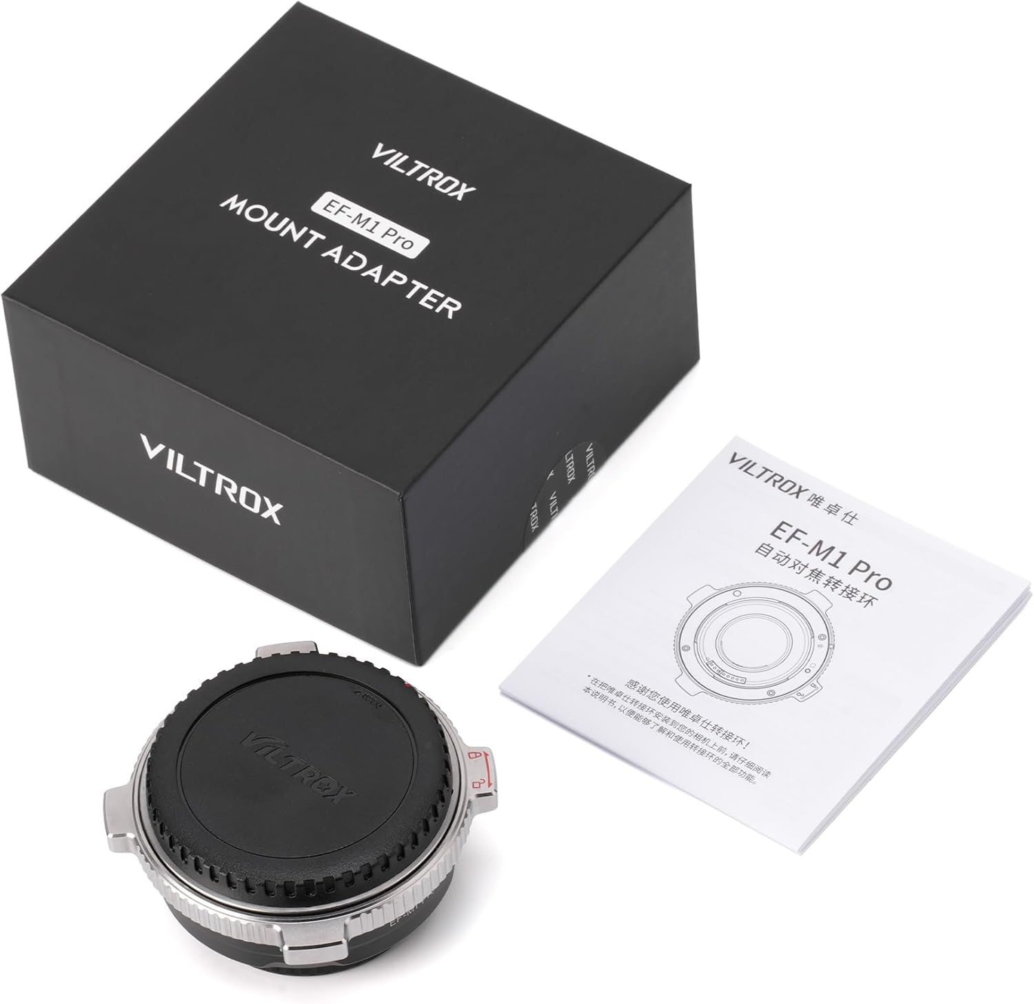 VILTROX EF-M1 Pro Lens Adapter packaging and contents