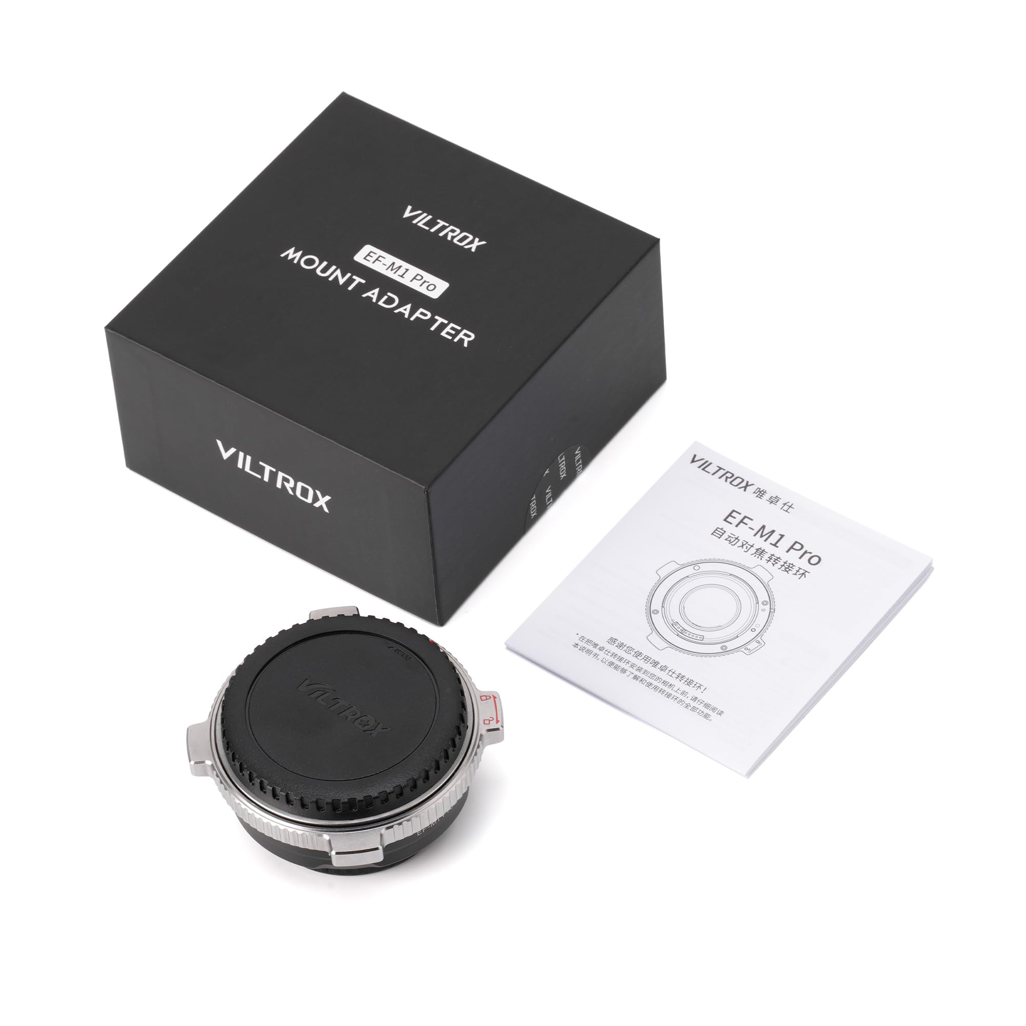 VILTROX Adaptador de lente de enfoque automático EF-M1 Pro compatible con lentes EF/EF-S a cámaras M4/3 MFT GH4 GH5 GF6 GX7 E-M5 E-M10 II E-PL5