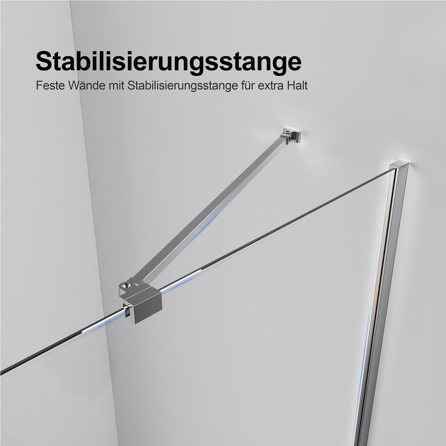 Duschkabine Eckeinstieg 90x70x185 cm, Falttür mit Seitenwand – Eckdusche Duschabtrennung mit Pivot-System aus 6 mm ESG Sicherheitsglas, ohne Duschwanne