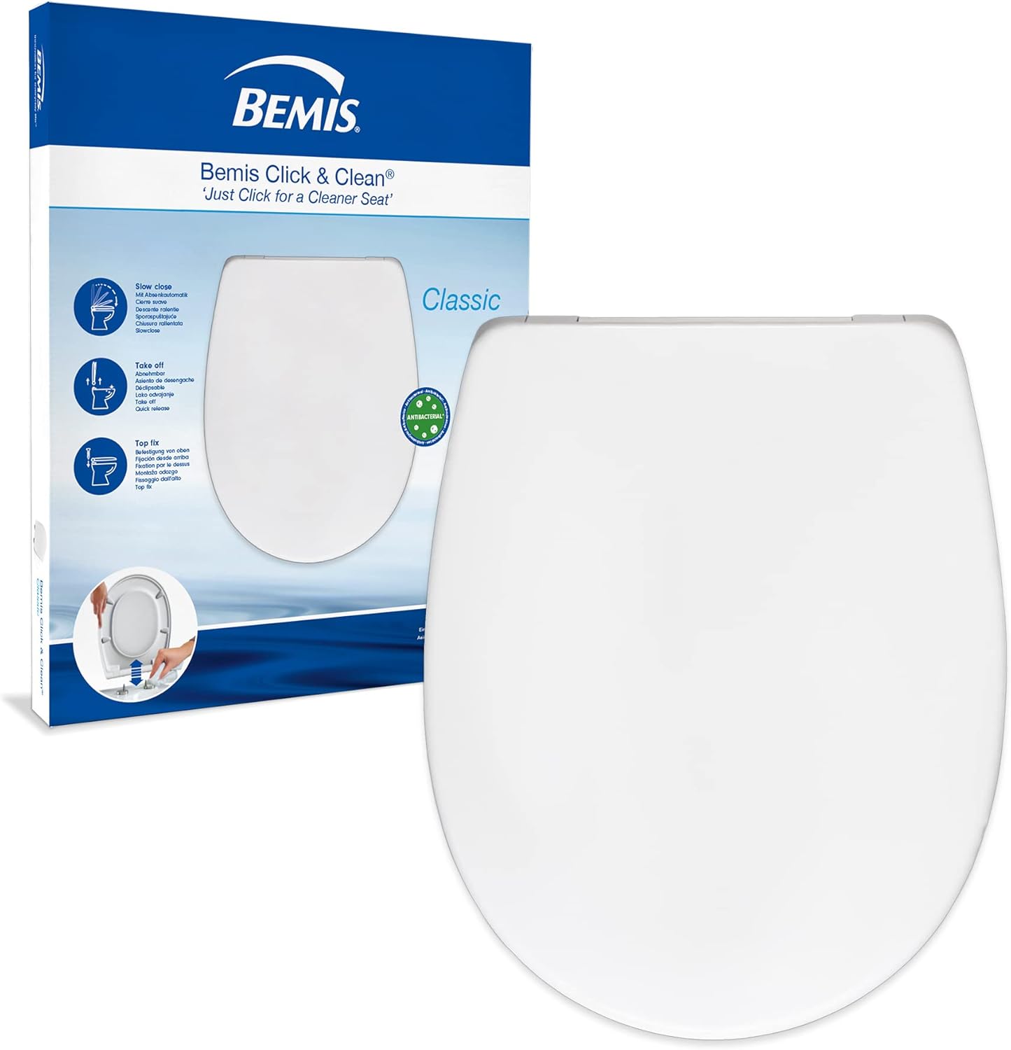Bemis Click&Clean® Classic WCSitz Absenkautomatik Reinigung mit