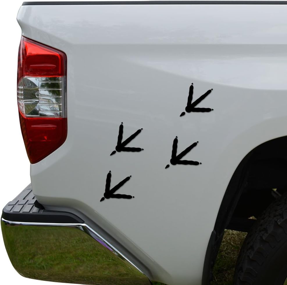 Rosie Decals Wild Turkey Tracks Prints Die Cut Vinyl Decal Sticker for Car Truck Motorcycle Window Bumper Wall Decor Size- [6 inch/15 cm] Tall Color- Matte Black