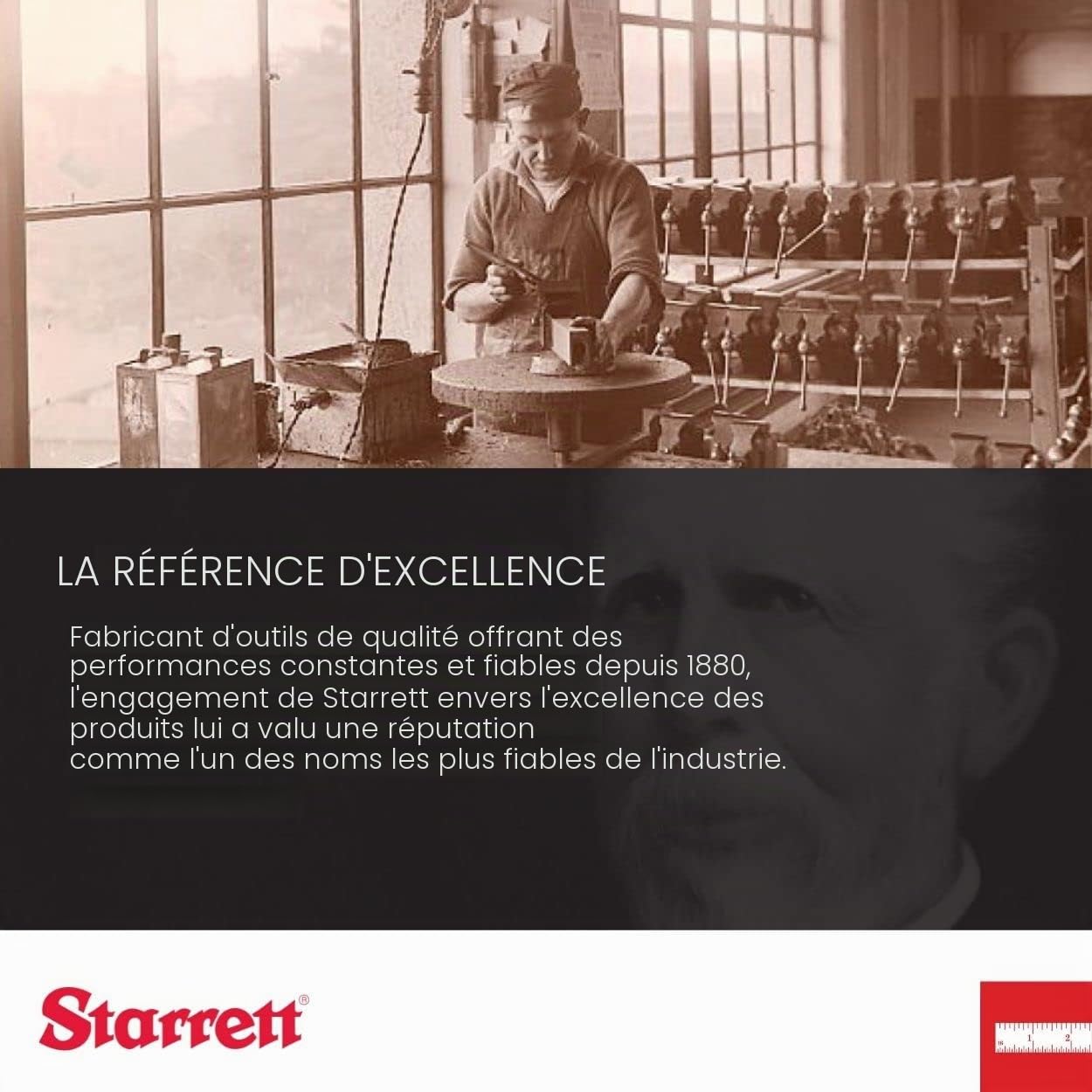Starrett 11MH-300 Équerre ajustable avec graduation métrique 300 mm