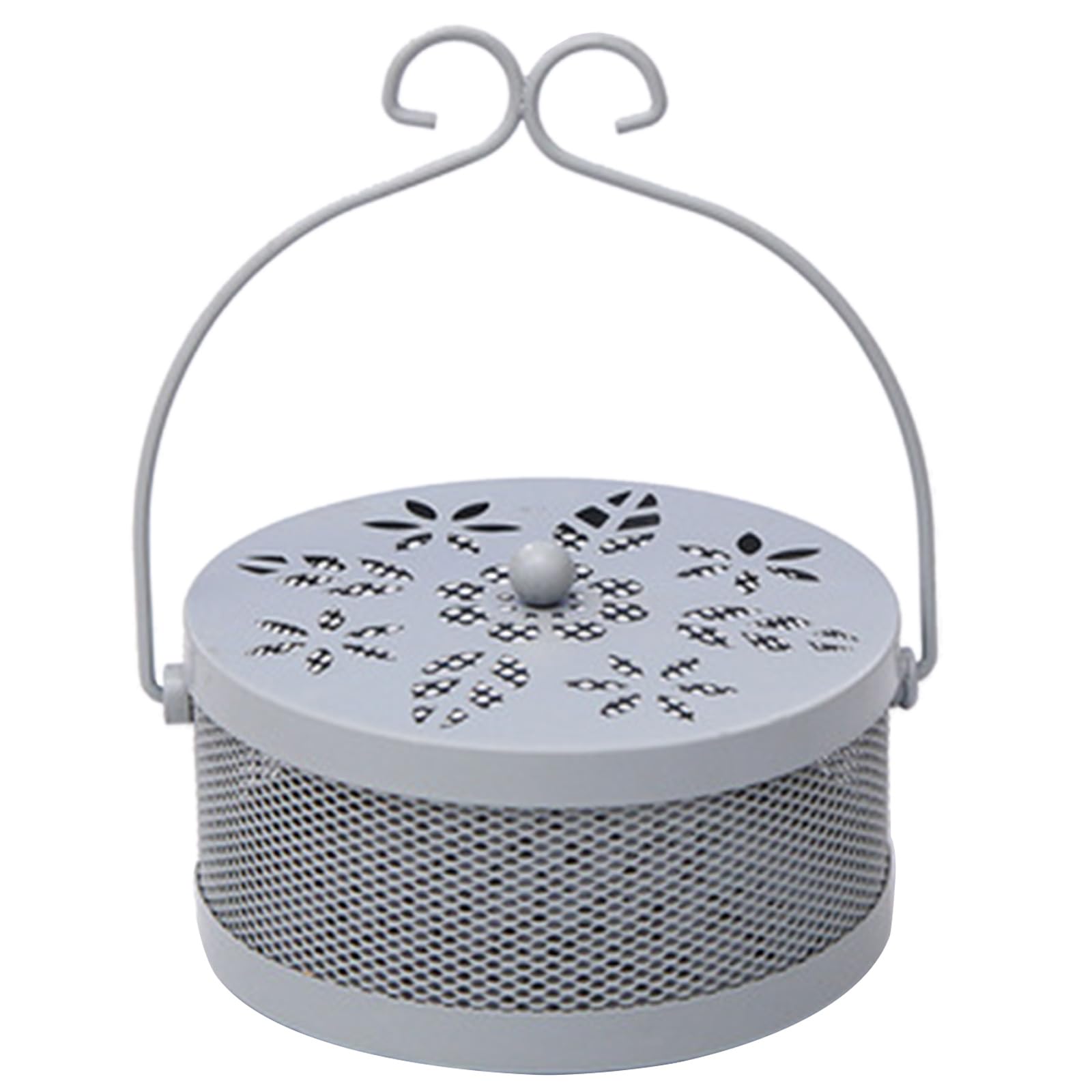 Coiled Holder Incenses Burners, Spirals Holder Coiled Box with Handle and Lid for Travel Fireproofed Incenses Burners
