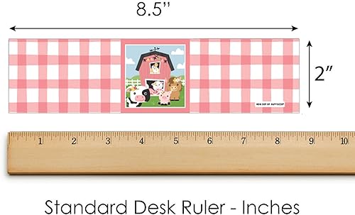 Miniatura 4 de Big Dot of Happiness Girl Farm Animals - Etiquetas adhesivas para botellas de agua para baby shower o fiesta de cumpleaños, juego de 20 unidades