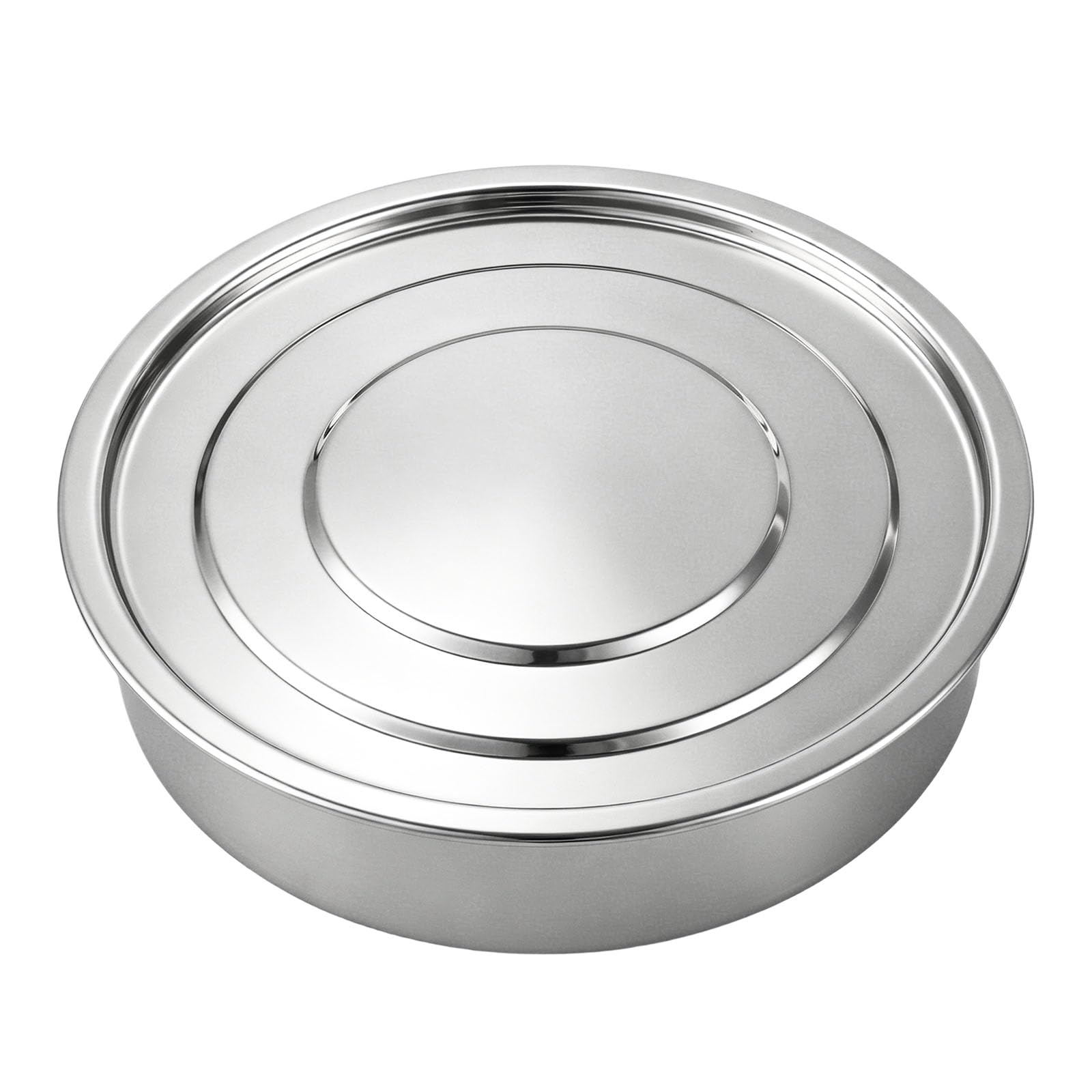 304 Stainless Steel Lab Sieves Pan,8" Diameter Standard Sieve Pan for Industrial Laboratory Homes
