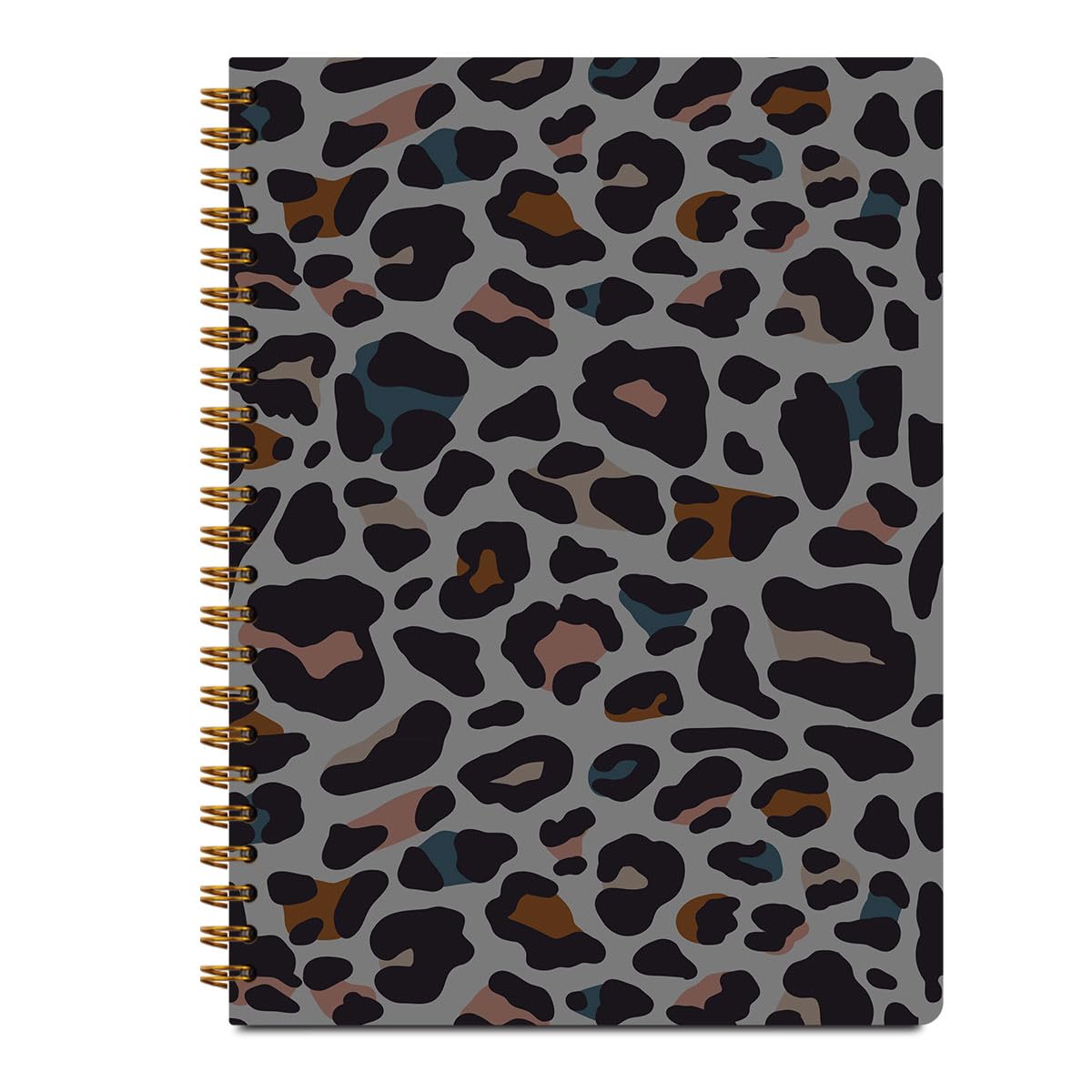 Carnet à spirale A5 imprimé léopard noir pour la prise de notes