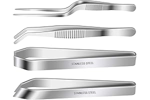 4 Pieces Fish Bone Tweezers Set for Professional Chefs and Home Cooks