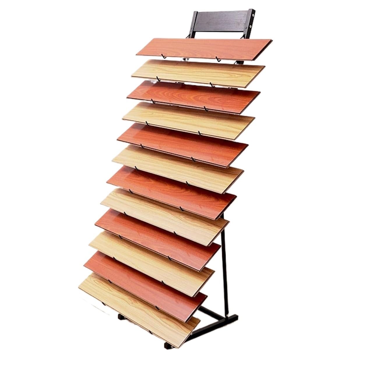 Stojak na płytki ceramiczne, Płytki marmurowe listwy przypodłogowe Drewniany stojak na próbki podłóg w wielu rozmiarach(40 * 48 * 155cm)