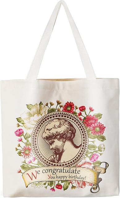 Aucuu Canvas Tote Bag, Shoulder Bag Handbags for Girls Women, Casual Canvas Totebag Reusable Shopping Bag Schoolbag for College School Work Shopping Travel