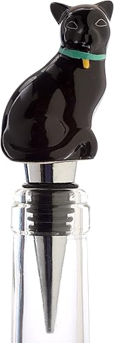 Miniatura 7 de Puckator Tapones de vino  Tapón de botella de vino de cerámica para Prosecco y vino  Gato negro  Decoración de botella de vino  Regalos divertidos