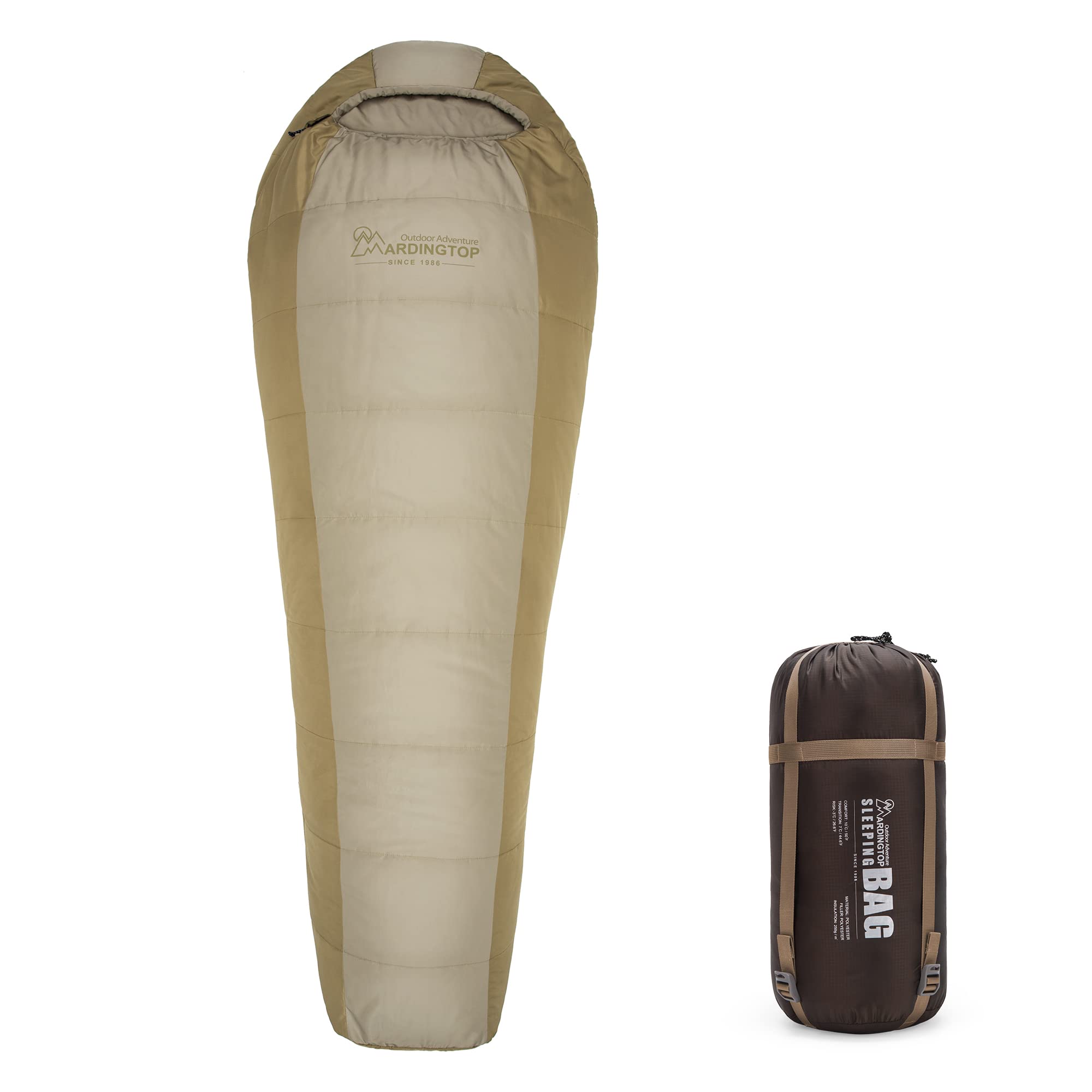 Mardingtop Saco de Dormir Outdoor -5 °C - 15 °CWarm Saco de Dormir de mamá para Adultos para Camping, Viajes y Actividades al Aire Libre