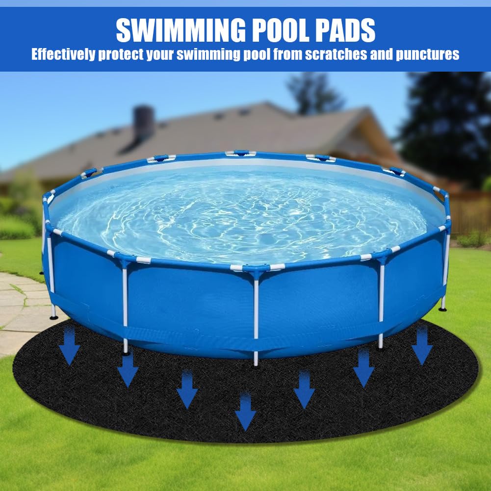 Poolunterlage rutschfeste Unterlage Rund,Pool Unterlage Outdoor,Vorgeschnittene Bodenplane für Aufstellpools & Whirlpools,Ideal für Outdoor, verlängert die Lebensdauer der Auskleidung (Ø305cm)