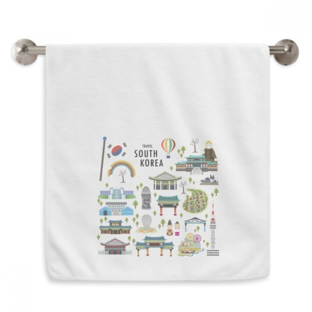 Serviettes moelleuses Corée du Sud 13x29 pouces blanc