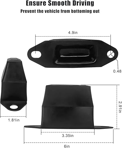 Miniatura 3 de Tope de suspensión trasera de 3 pulgadas con kits de elevación para Ram 1500 2500 3500 1997-2002 Jeep Cherokee XJ 1987-2001, 2 piezas de parachoques