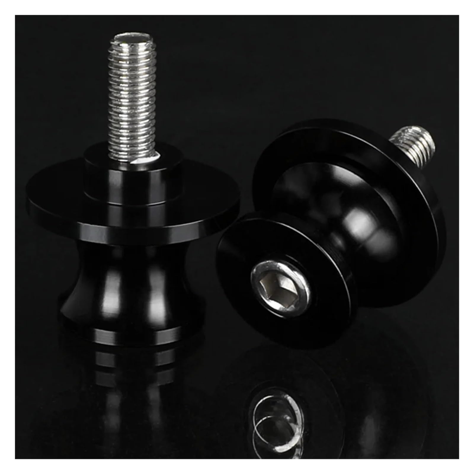 Xichenmu 6Mm Black No Logo Cnc Aluminum Motorcycle Swingarm Spools For Bn125 2017-2023 6Mm Motorcycle Swingarm Spools Sliders Accessories Swing Arm Stand Screw(6Mm Black No Logo)
