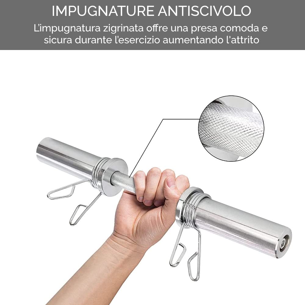 Para Hantle Krótkie 50 cm N° 2 Dzwonek sztangi z zamknięciem sprężynowym zestaw kulturystyczny do domu siłownia Średnica 50 mm