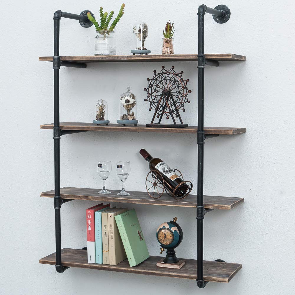 Buy Industrial Pipe Shelving Metal Floating Shelves,Rustic Kitchen Wall