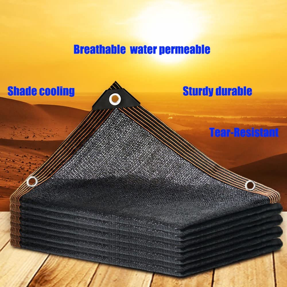 Sonnensegel, 90 % UV-Schutz, 4 x 9 m, Outdoor-Baldachin für Balkon, Garten, Terrasse, multifunktionaler Sonnenschutz (Farbe: Schwarz)