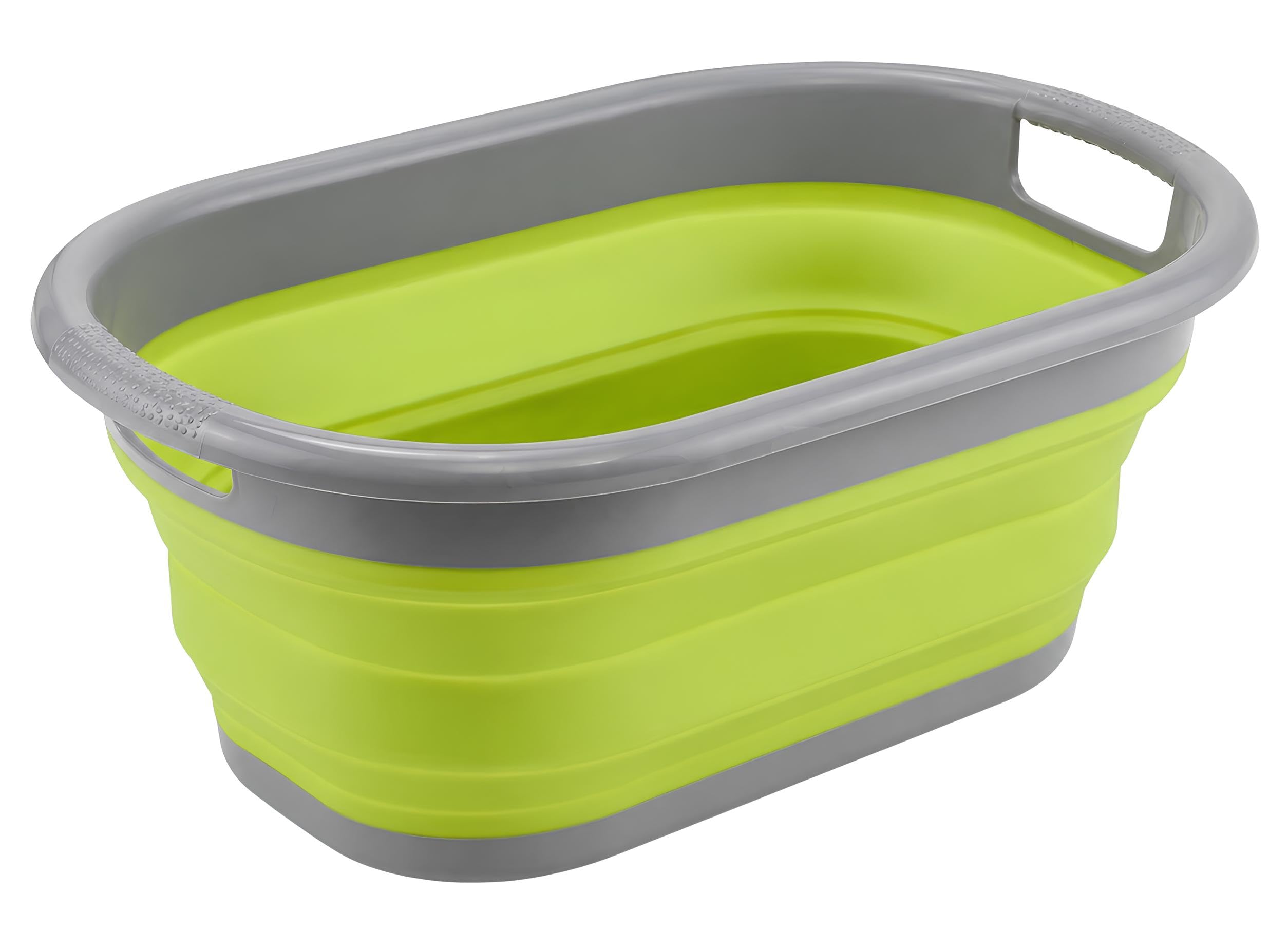 Bassin pliable à lessive multifonction avec poignées 17 litres bassin de stockage pliable bac seau à linge plastique silicone bassin panier à légumes pour camping, maison pique-nique