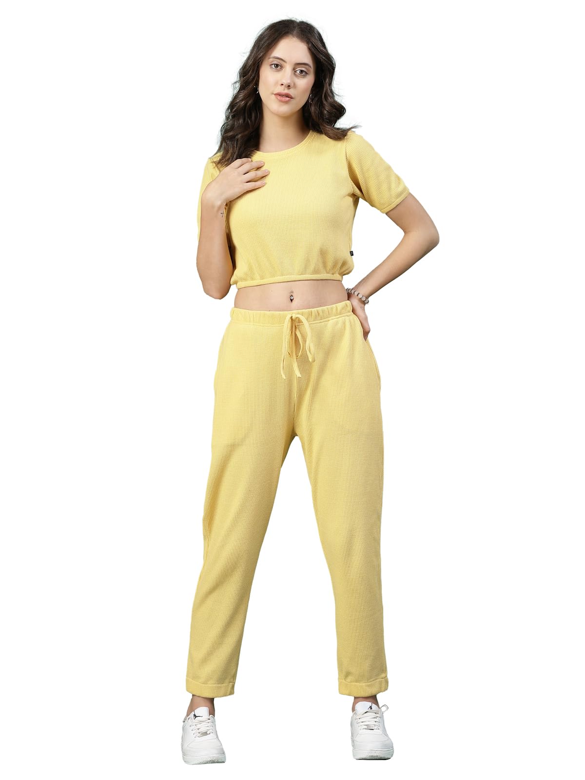 Cotton Co-ord Set for Women | Round Neck, Slim Fit Tracksuit Co-ords Set for Women | Stylish Dresses for Women | Casual Wear, Beach Wear, Vacation Wear Outfit for Women-image-42