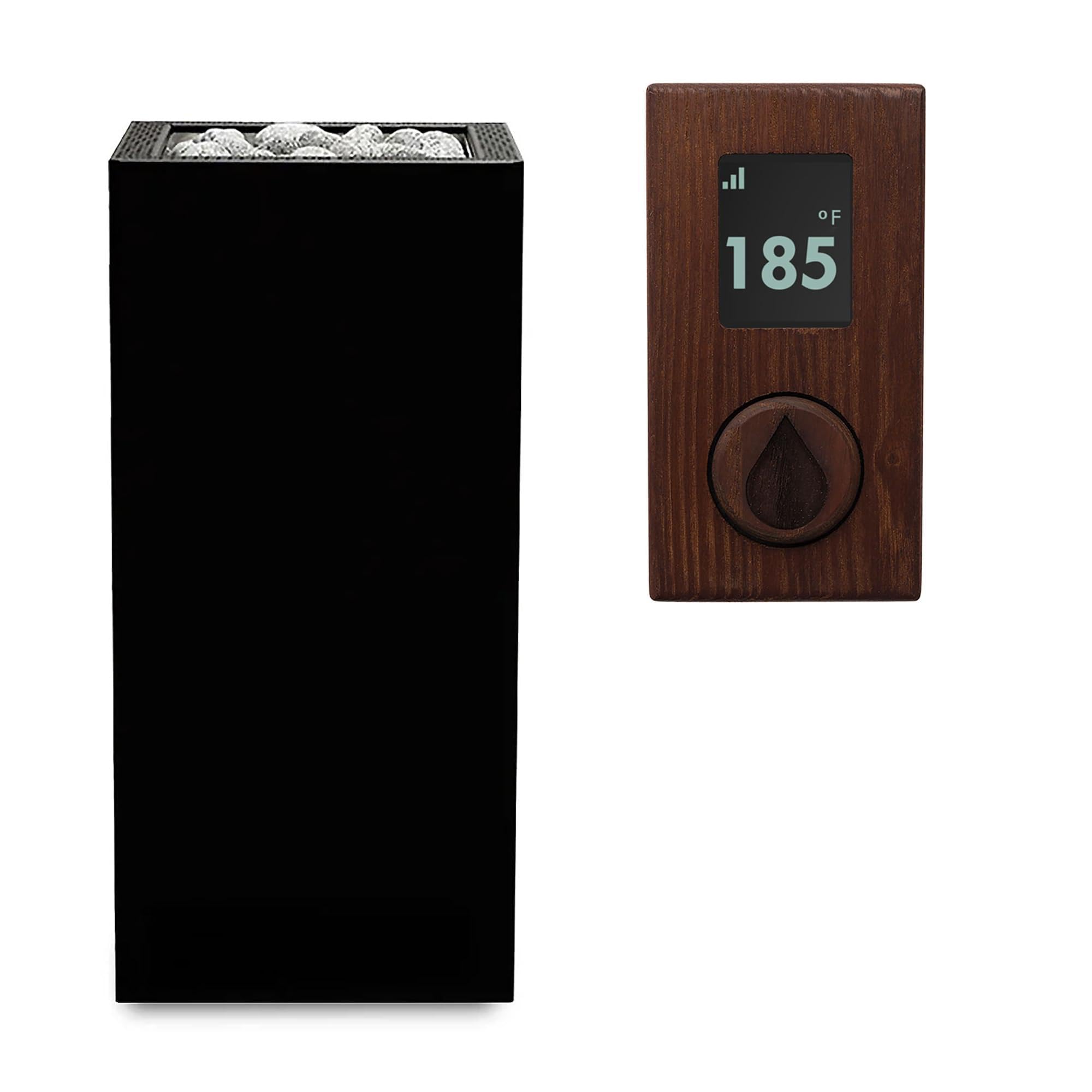 HUUM CORE6 6.5KW Series, Sauna Heater, Customizable Exterior with Control (Sauna Stones Included) (6.5k.W Black Stainless Steel, UKU Local - Wood)