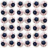 Halloween Eyeballs - 50 Pack Bag of 2' Plastic Eyeballs for Halloween Party Favor, Trick or Treat, Props and Decoration