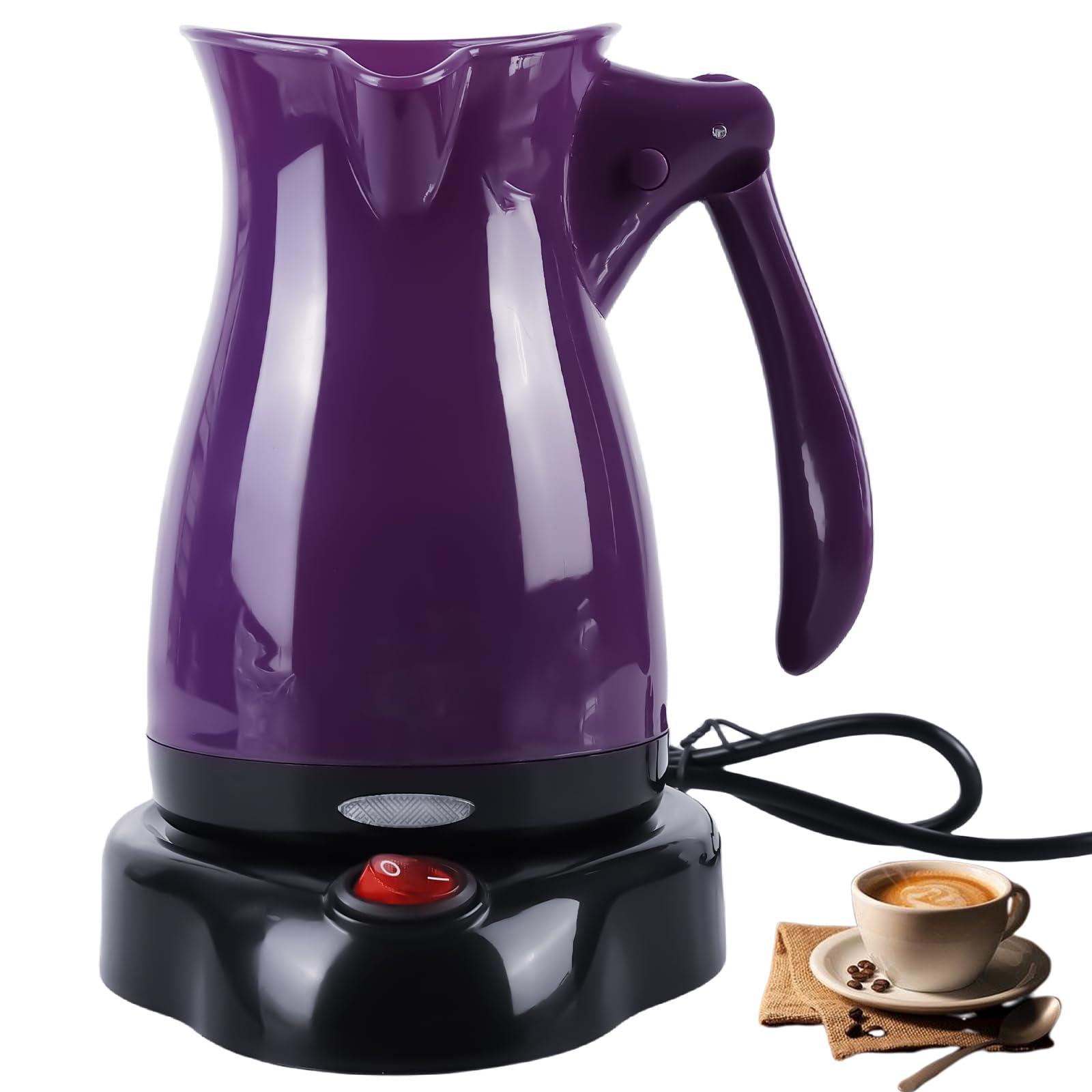 Elektrische Kaffeekanne, 500ML 500 W Elektrische Türkische Kaffeekanne, Elektrische Kaffeekocher, Türkische Kaffeekanne, Elektrische Kaffeekanne Für Zuhause,Büro,Mocca, Tee, Reisen