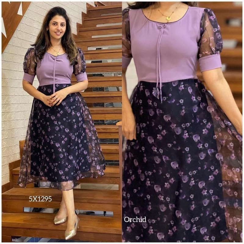 Image of Rupansh Creation Georgette Kurti with Digital Print for Womens & Girls Festival Special