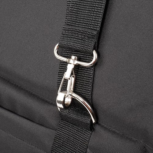 BOUTIQUE ZOO Hundetragetasche XL bis 15 kg – große Transporttasche für mittelgroße Hunde & Katzen – weich, faltbar & waschbar – 52×35×39 cm – Schwarz/Minky