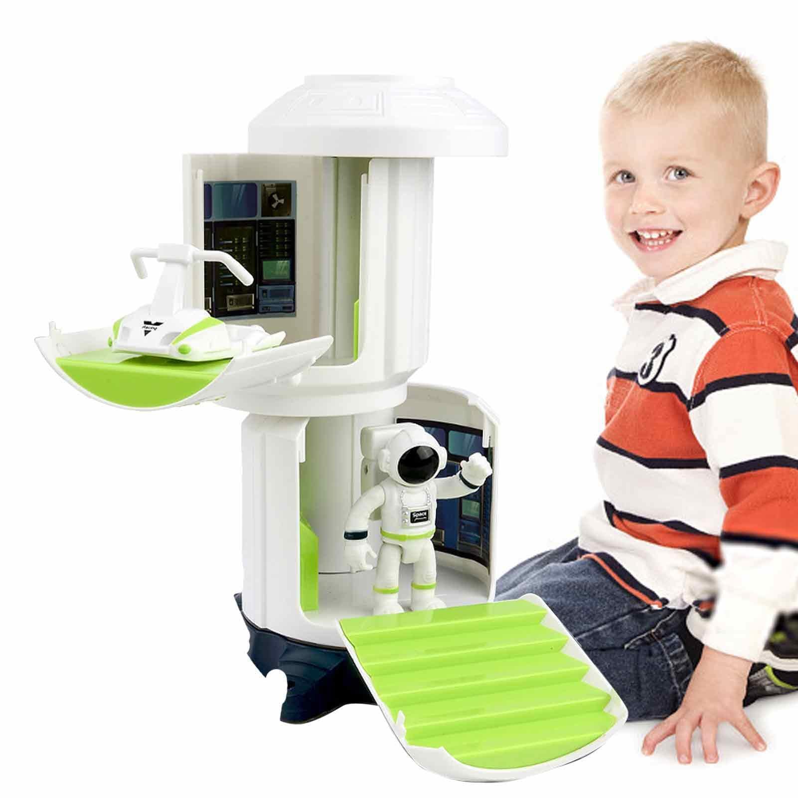 Razzo Spaziale Giocattolo per Bambini, Giocattoli per Lo Spazio Cosmico Lanciarazzi Giocattoli per Astronauti Nave Spaziale Giocattolo per Astronauta con Suono Leggero Regalo di Gioco