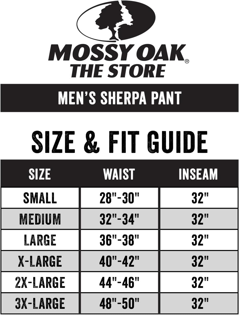 Mossy Oak Sherpa Fleece Lined Camo Hunting Pants for Men Bottomland Large