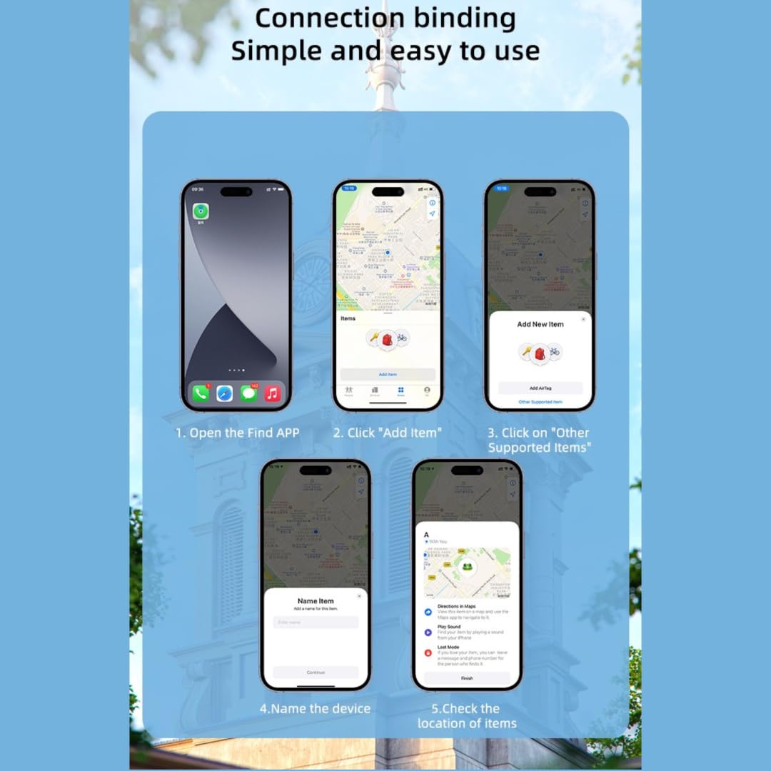 Tracker Bluetooth – okrągłe lub urządzenie do śledzenia kart – kompatybilne z Apple Find My – do kluczy, toreb, portfeli i bagażu – zestaw 1, 2 i 4 szt. (zestaw 4 szt. TX02 White)