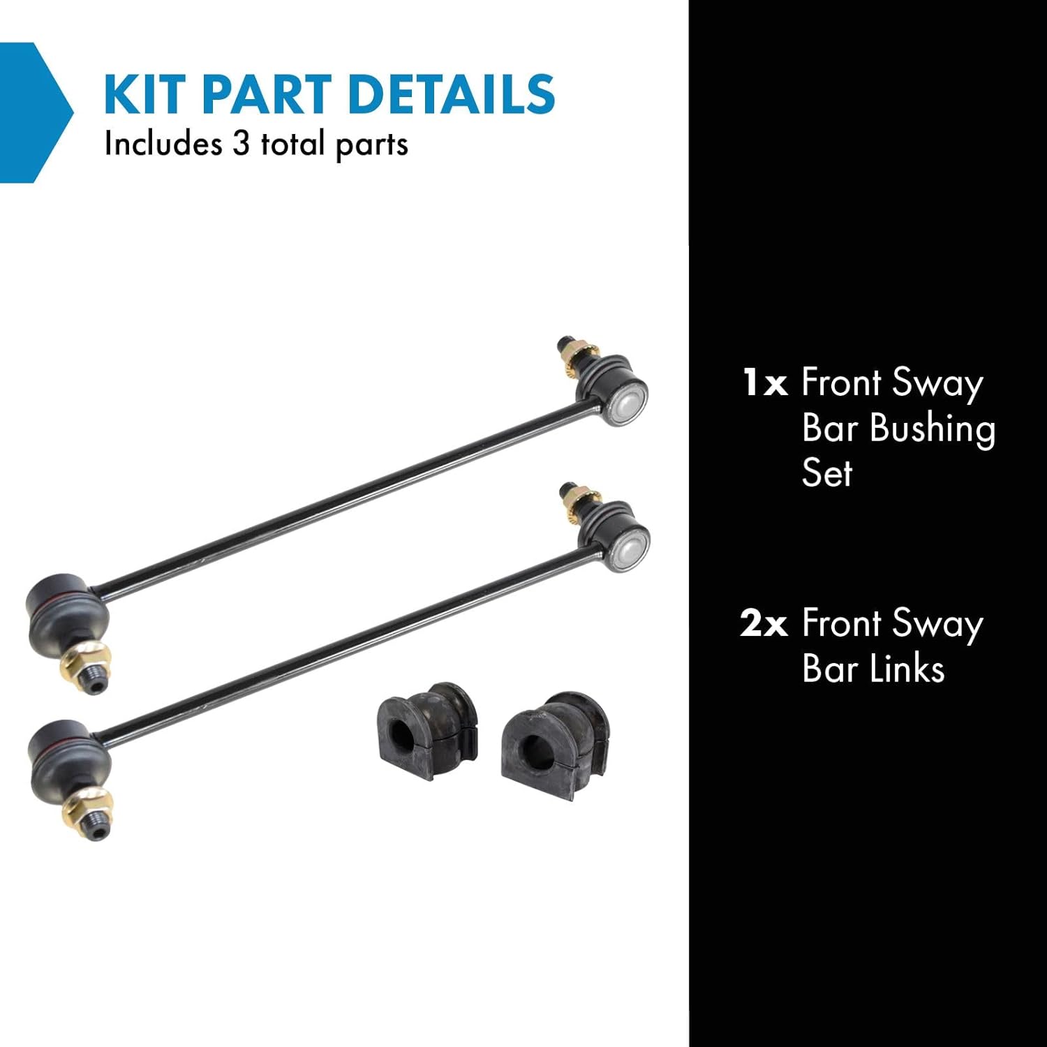 TRQ Front Suspension Kit Sway Bar Bushing Set Sway Bar Stabilizer Link Compatible with 2001-2005 Acura MDX 2003-2005 Honda Pilot