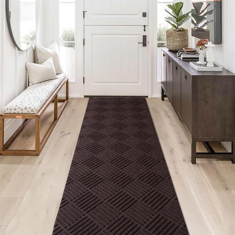 Fasward Hallway Runnner Rug Non Slip Rubber Backing Carpet 6x25 ft Custom Size, Heavy Duty Long Rug for Entryway, Kitchen, Garage, Stairs, Front Door, Laundry Room, Commercial Use