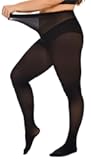 Plus Size Tights for Women, Ultra Soft Solid Color Semi-Opaque Pantyhose, Nylon High Waist Stockings 1X 2X 3X 4X